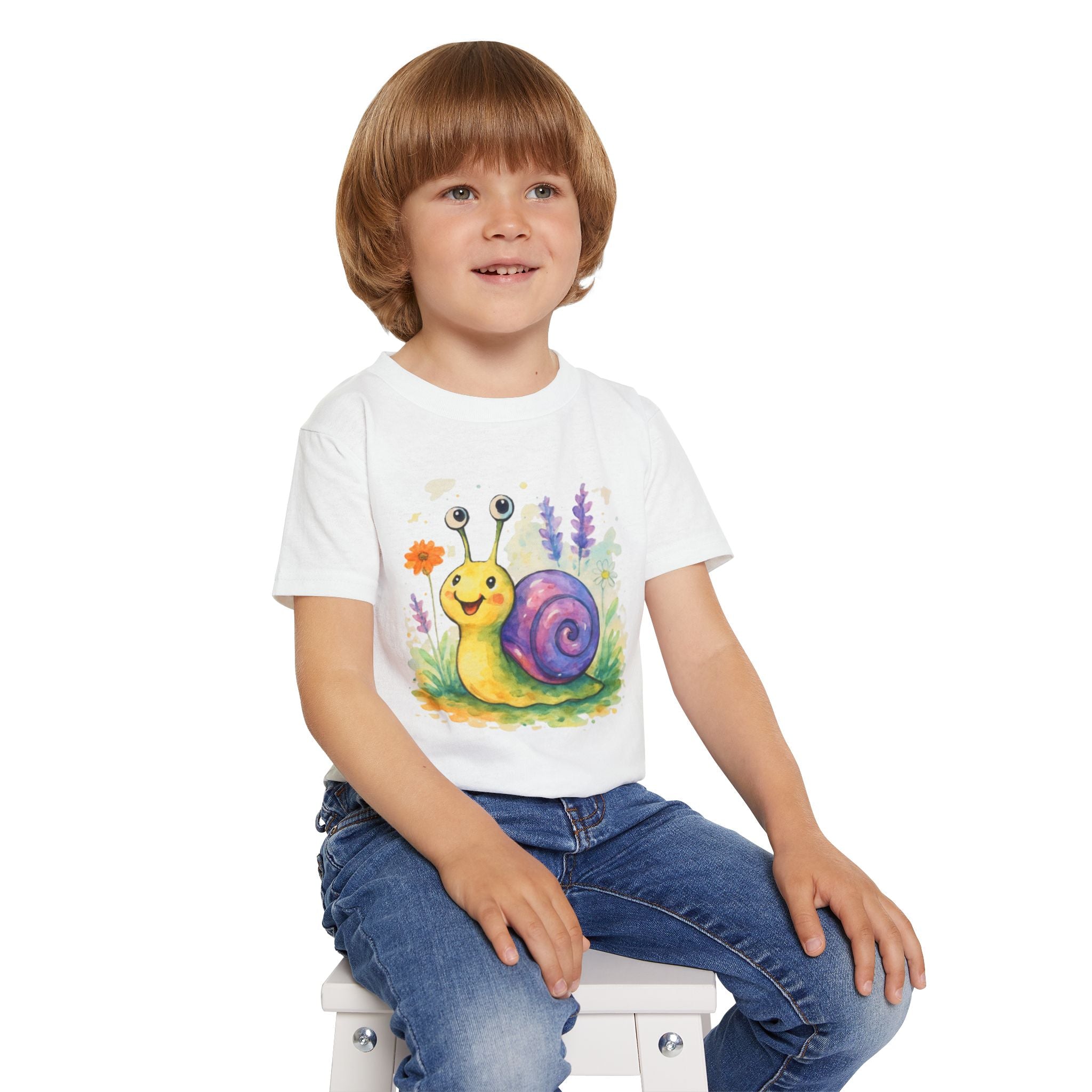 Cute Snail Toddler T-Shirt, Kids Apparel, Baby Shower Gift, Garden Party Outfit, Playful Shirt
