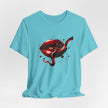 Red Lip Design Unisex Jersey Tee | Casual Wear, Trendy Shirt, Gift for Her, Summer Style, Statement Top