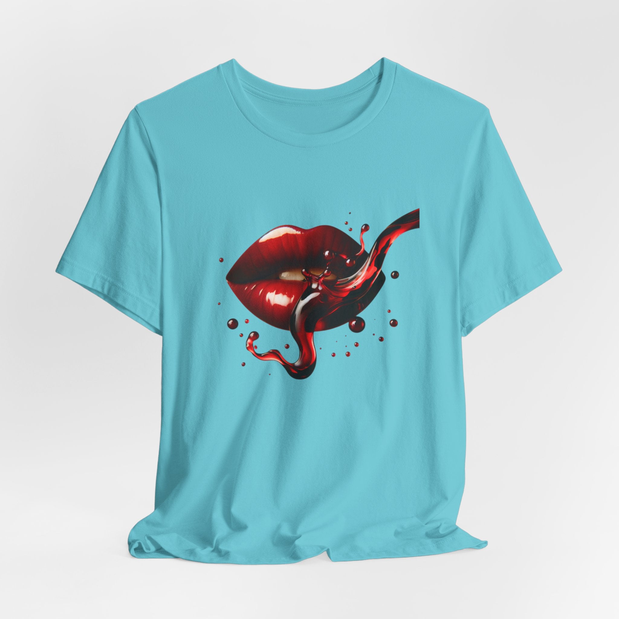 Red Lip Design Unisex Jersey Tee | Casual Wear, Trendy Shirt, Gift for Her, Summer Style, Statement Top