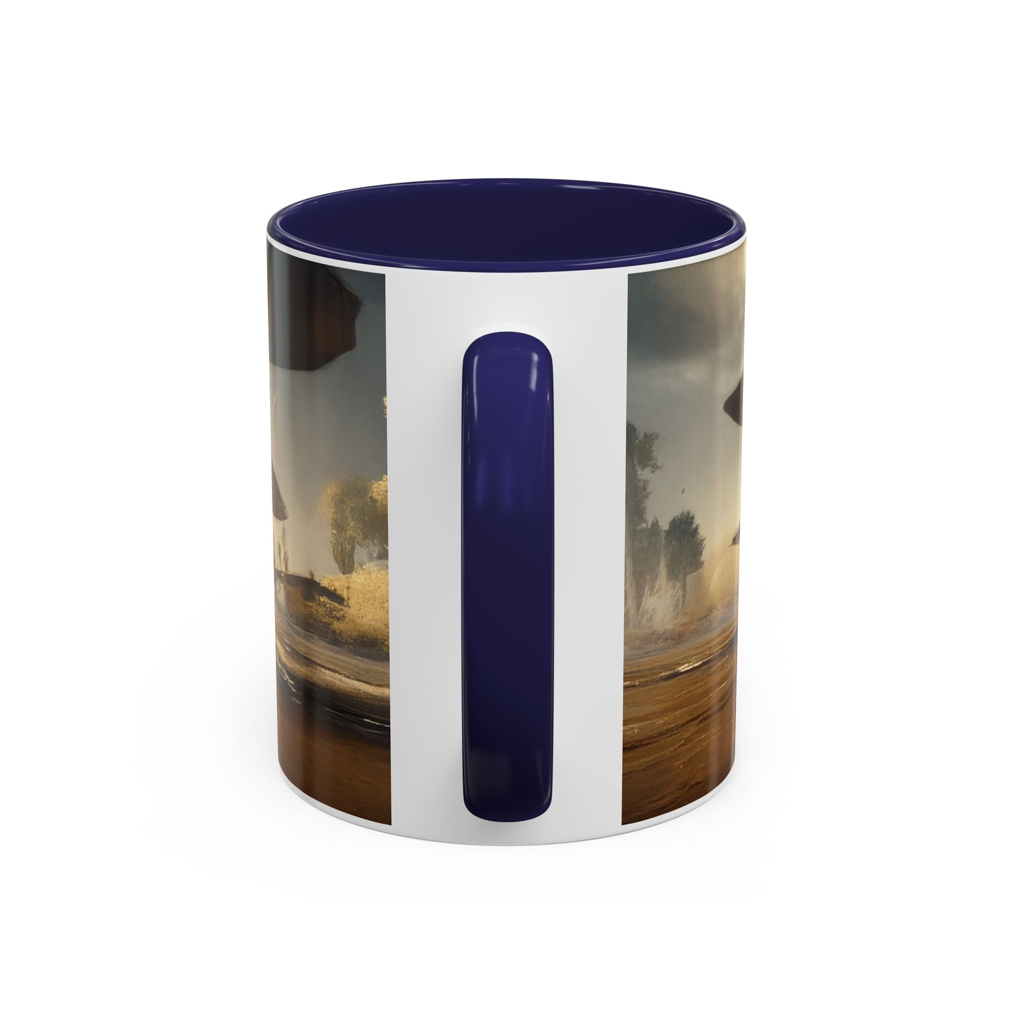 Vintage Aviator Accent Coffee Mug - 11oz, Vibrant Accent Coffee Mug