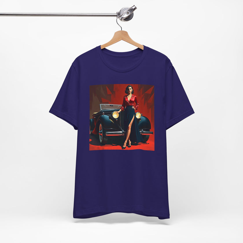 Retro Glamour Classic Tee, Vintage Car Shirt, Fashion Tee for Car Lovers, Unisex Graphic Shirt, Perfect Gift for Retro Enthusiasts