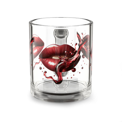 Romantic Kiss Glass Mug, 10oz | Perfect Gift for Valentine's Day, Wedding, Anniversary, Coffee Lovers, Home Decor