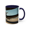 Vintage Aviation Accent Coffee Mug against a backdrop of nature, enjoying a relaxing day.