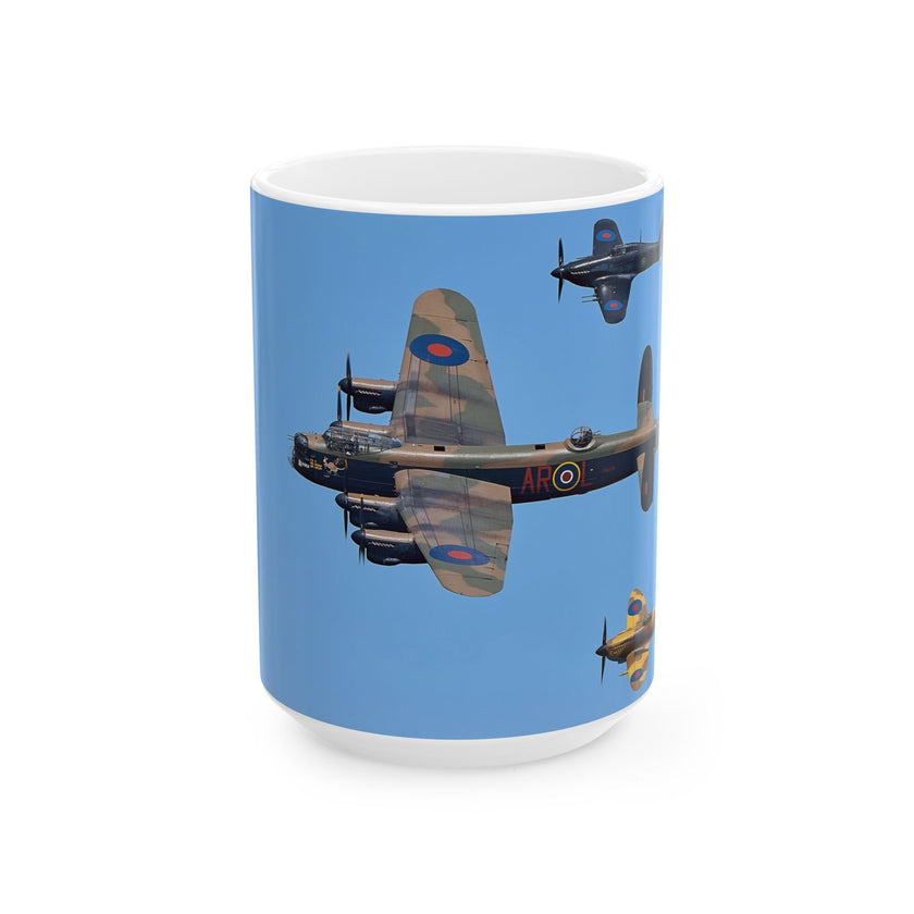 WW2 Fighter Ceramic Mug - Perfect Gift for Pilots, Aviation Lovers, Air Force Veterans, Coffee Lovers, Birthday, and Father's Day
