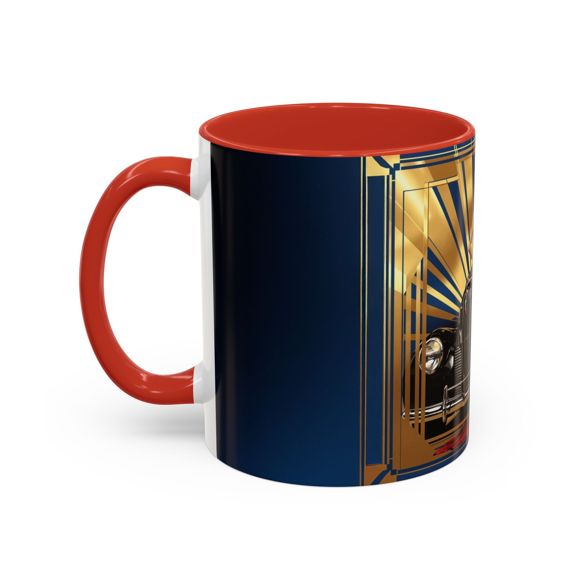 Glamorous Vintage Coffee Mug set on a desk, ideal for office coffee breaks.