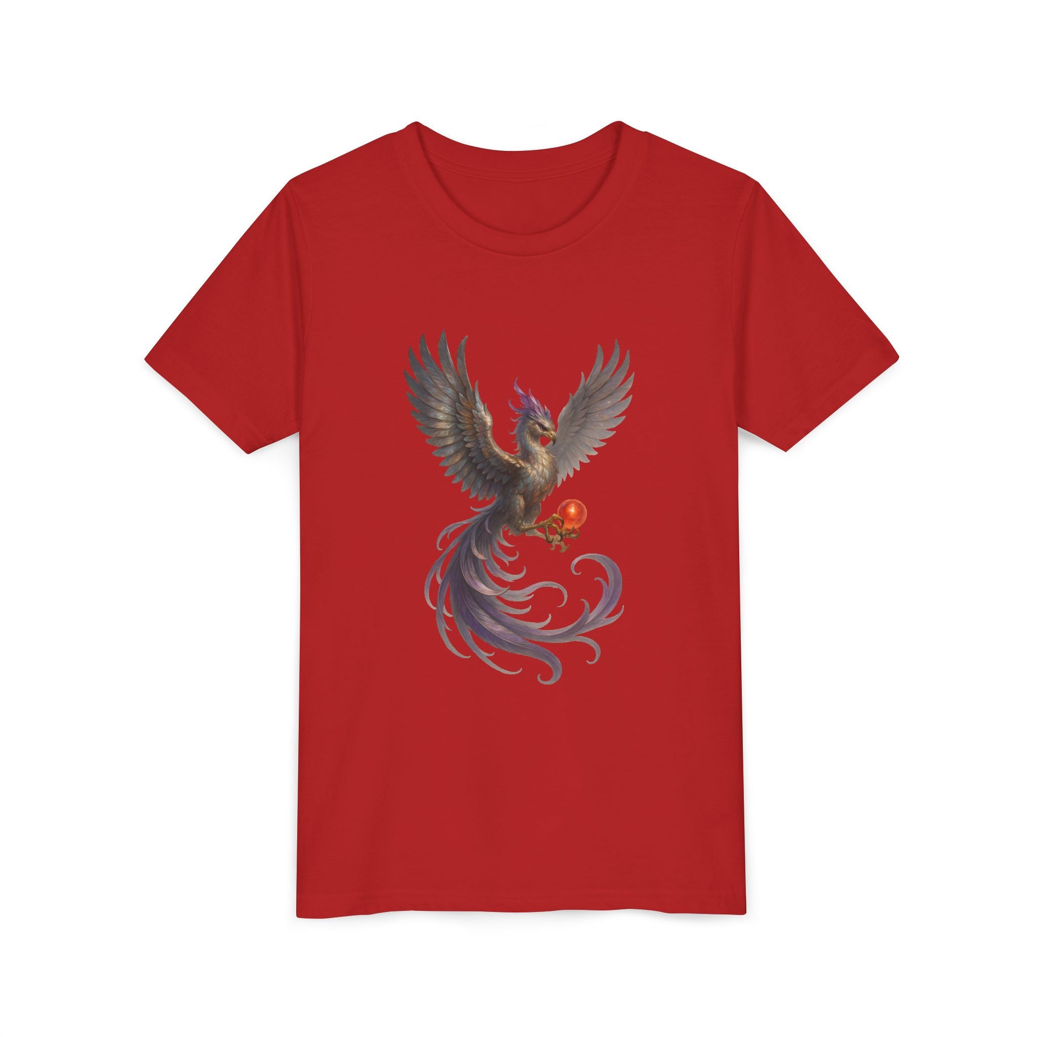 Mystical Phoenix Youth Tee, Magical T-Shirt for Kids, Fantasy Shirt, Perfect Birthday Gift, Summer Outfit, Kids Apparel