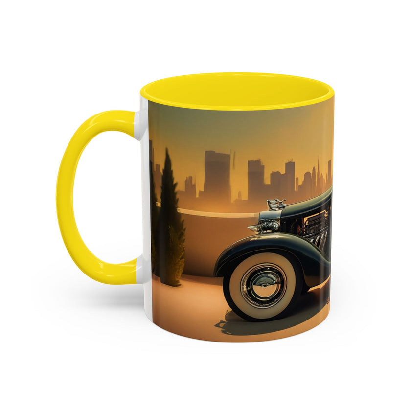 Vintage Glamour Accent Coffee Mug in a lively social gathering.