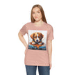 Adorable Puppy Art Tee For Her, Cute Dog Lover's T-Shirt, Casual Gift for Animal Lovers, Gift for Her, Pet-Themed Apparel, Fun Birthday Gift