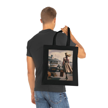 Vintage Travel Cotton Tote Bag - Stylish & Functional Artistic Tote Bag