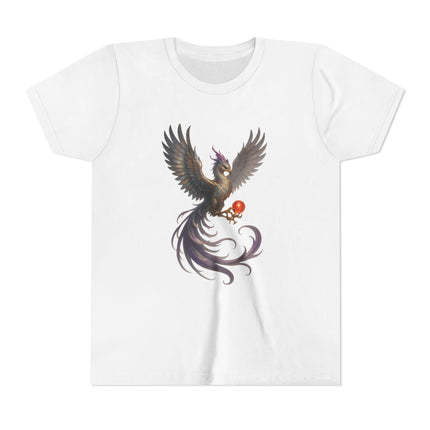 Youth Fantasy Phoenix Tee - Magical Short Sleeve Shirt for Kids