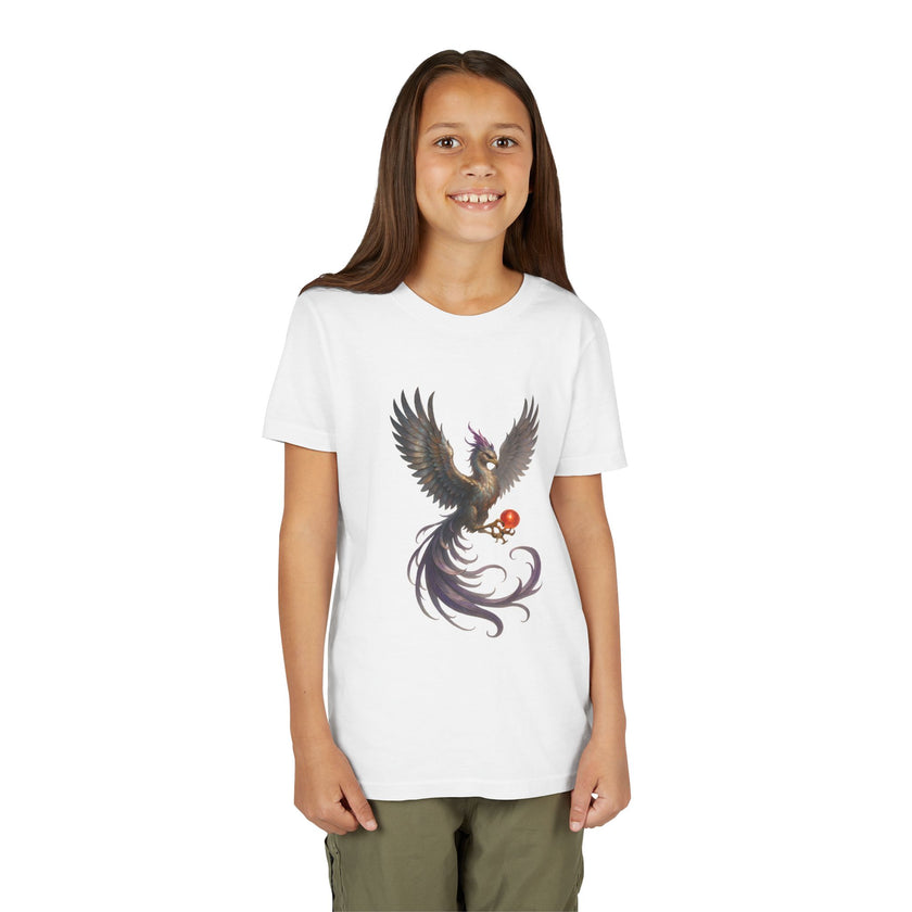 Mystical Phoenix Youth Tee, Magical T-Shirt for Kids, Fantasy Shirt, Perfect Birthday Gift, Summer Outfit, Kids Apparel