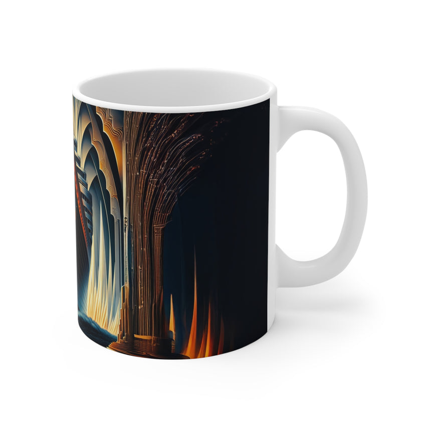 Ship, Art Deco, Mug,  Enthusiast Gift, Coffee Cup, Retro, Unique, Mug, Glamour, Retro, Ship, Liner, Boat