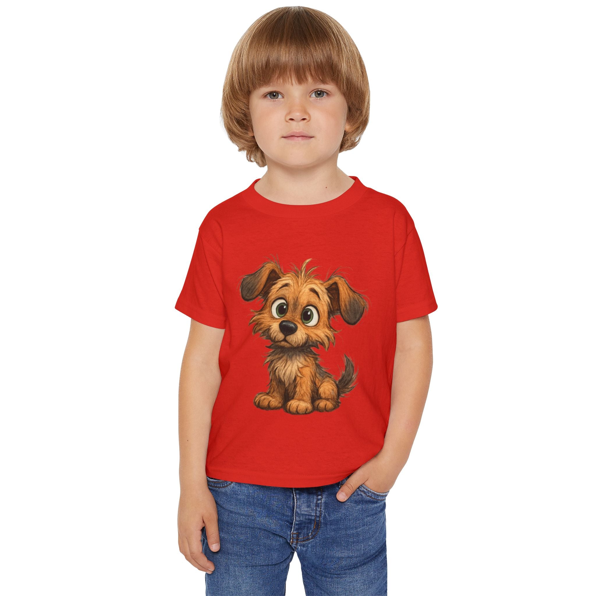 Cute Dog Design Toddler T-Shirt, Perfect for Gifts, Birthdays, Playdates, Animal Lovers, Casual Wear, Kids Clothing