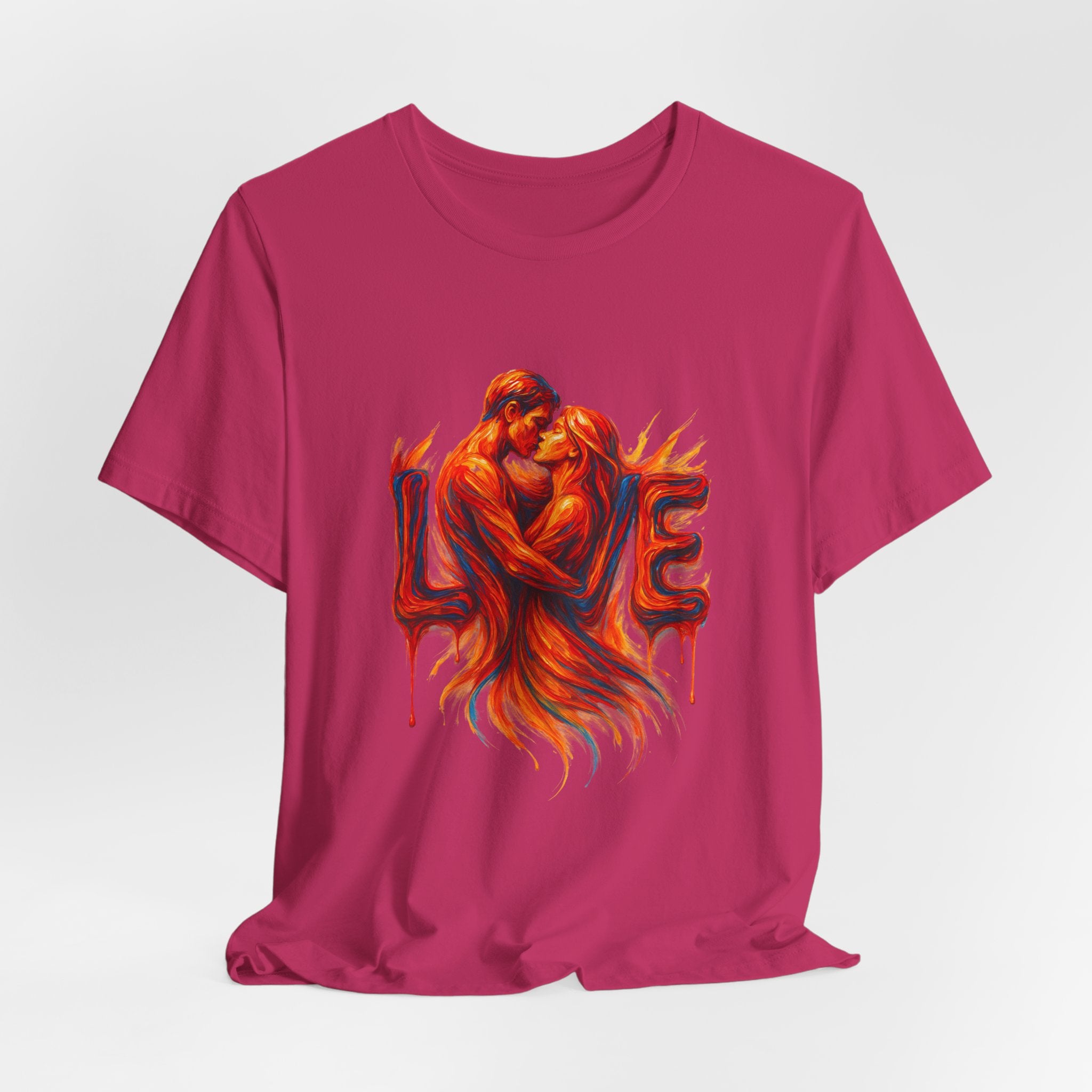 Love Embrace Unisex T-Shirt, Romantic Tee, Gift for Couples, Valentine's Day Apparel, Cute Love Shirt, Sweetheart Gift