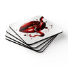 Bold Lip Design Cork Coaster Set - Perfect for Wine Lovers