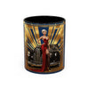 Glamorous Vintage Coffee Mug showcasing stylish design with vibrant colors and glossy finish.