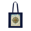 Vintage Compass Cotton Tote Bag