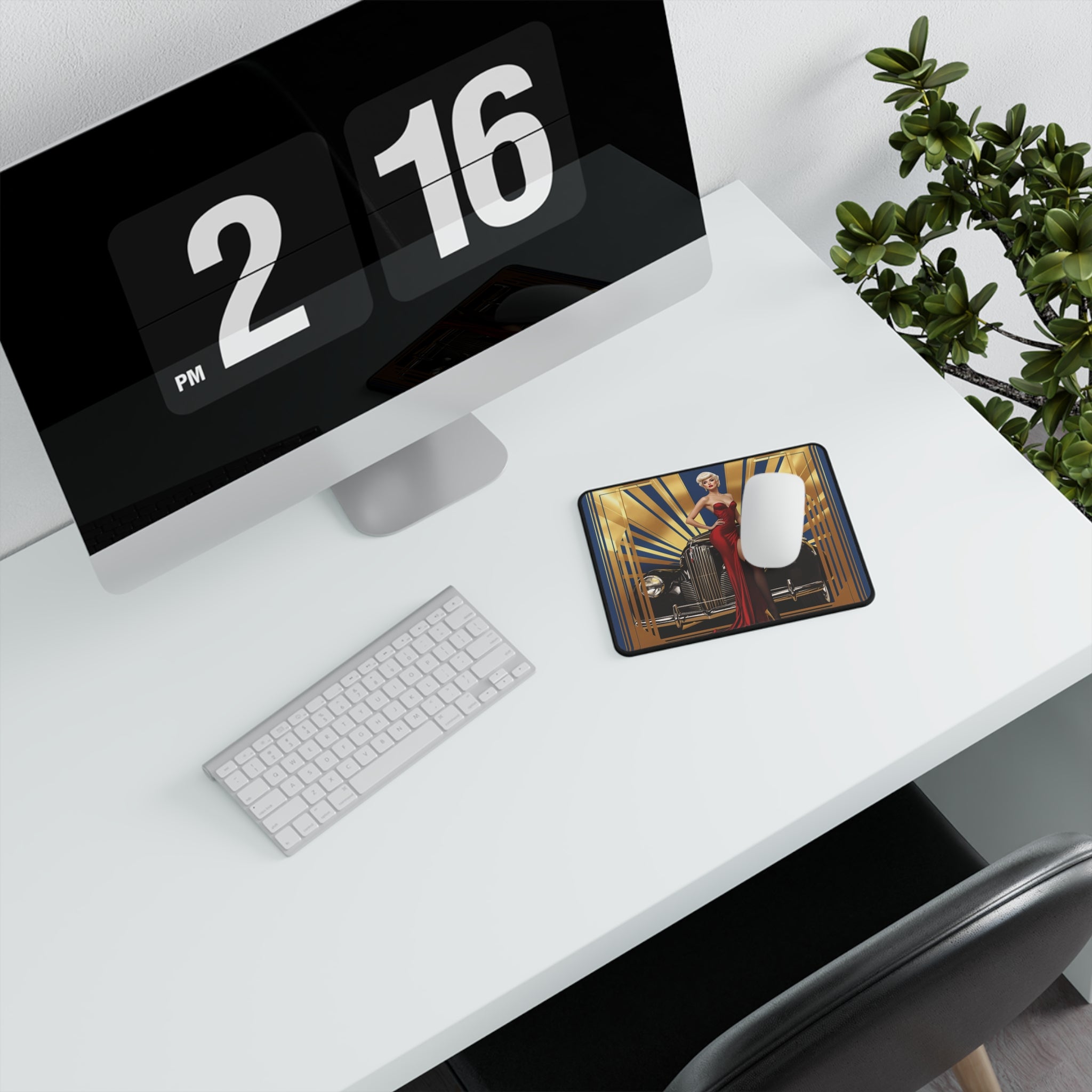 Vintage-Themed Non-Slip Gaming Mouse Pad with Classic London Scene