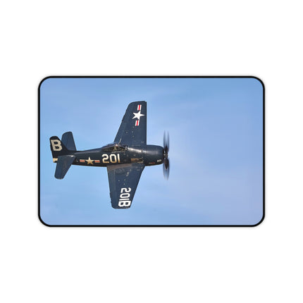 USN Fighter Desk Mat | Pilot Gift, Office Decor, Gaming Mat, Home Office Accessories, Aviation Theme, USN, Fighter, Navy, WW2, Vintage, Aircraft, Plane