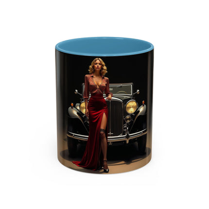Vintage Glamour Coffee Mug - 11oz displayed with other kitchenware for a chic look.