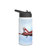 Red Arrows Cross Over Stainless Steel Water Bottle, Jet Design, Gift for Pilot, Travel Hydration, Airforce Lover, Outdoor Adventures, Red Arrows, RAF, British, Aviation,