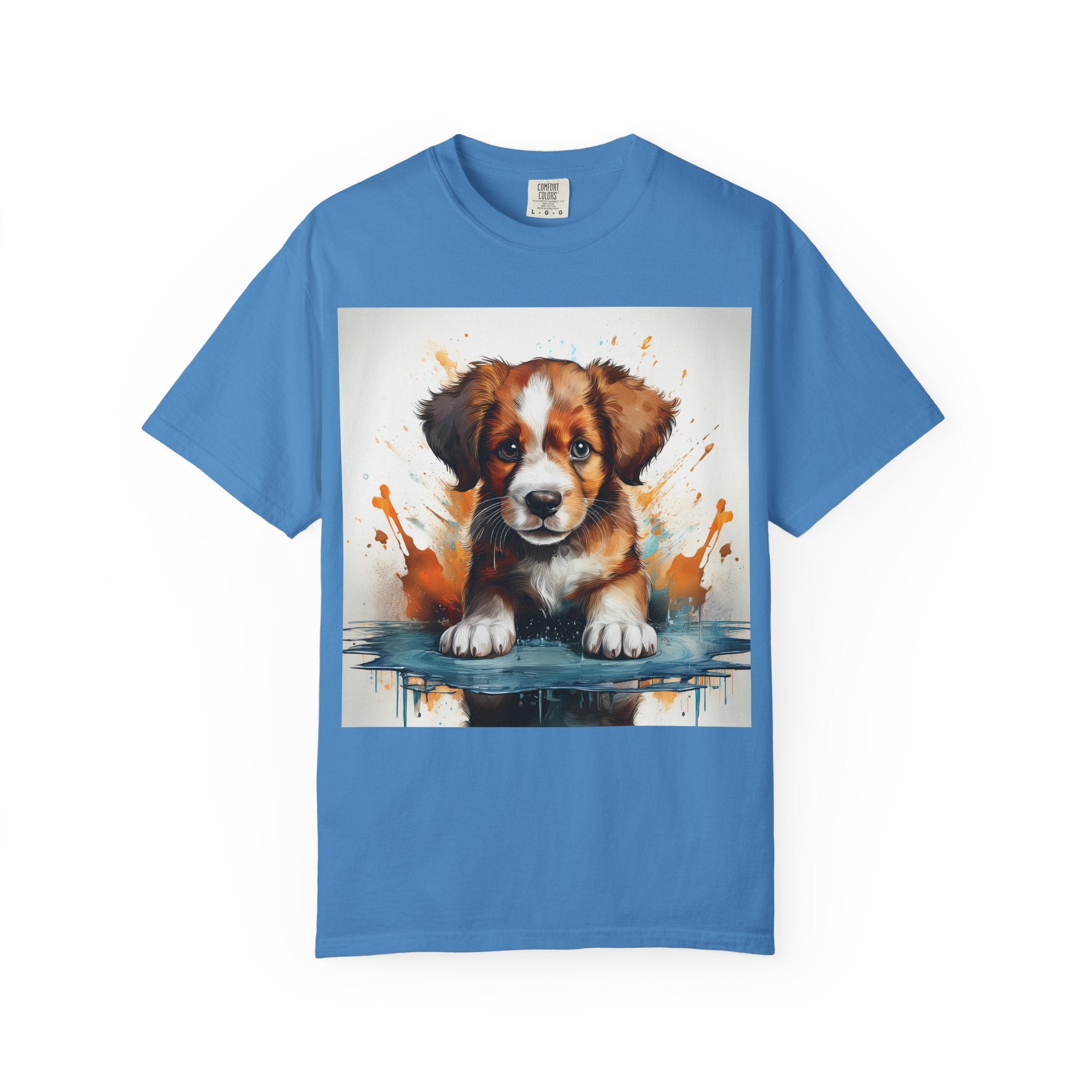 Puppy Stylish Women T-Shirt, Retro Fashion Tee, Stylish Casual Wear, Gift for Her, Trendy T-Shirt for Events