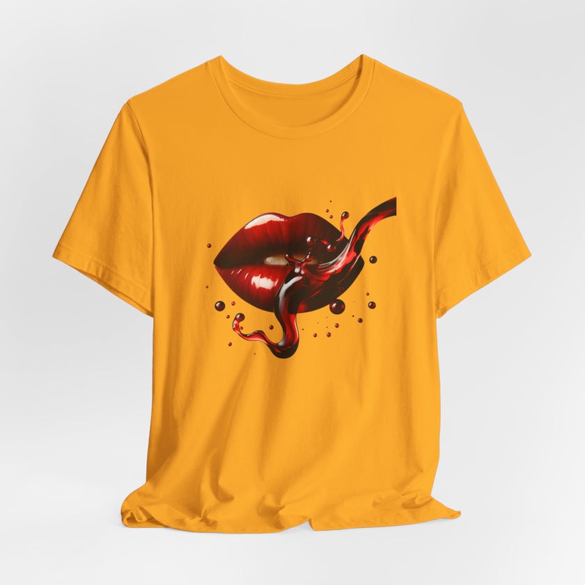 Red Lip Design Unisex Jersey Tee | Casual Wear, Trendy Shirt, Gift for Her, Summer Style, Statement Top