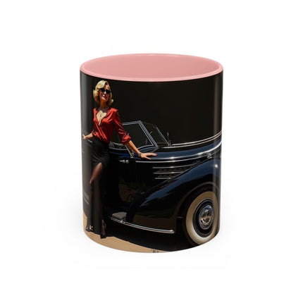 Vintage Glamour Coffee Mug, Vibrant Accent Coffee Mug