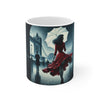 Retro Woman, Tower Bridge, A London Policeman, London Mug, Gift for Enthusiasts, Coffee Cup, Retro, Unique, Mug, Charm, Retro, London