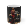 Vintage Glamour  Red Dress , London Mug, Enthusiast Gift, Coffee Cup, Retro, Unique, Mug, Glamour, Retro, Woman, London