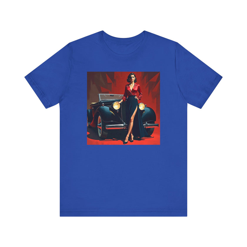 Retro Glamour Classic Tee, Vintage Car Shirt, Fashion Tee for Car Lovers, Unisex Graphic Shirt, Perfect Gift for Retro Enthusiasts