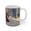 Woman  In Red, A London Policeman, London Mug, Gift for Enthusiasts, Coffee Cup, Retro, Unique, Mug, Charm, Retro, London