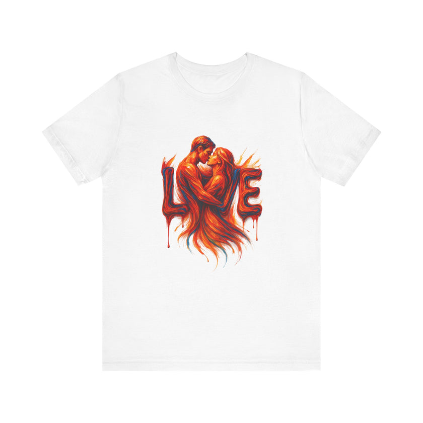 Love Embrace T-Shirt For Him, Romantic Tee, Gift for Couples, Valentine's Day Apparel, Cute Love Shirt, Sweetheart Gift