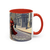 Vintage Glamour Accent Coffee Mug shown with cocoa, perfect for winter nights.