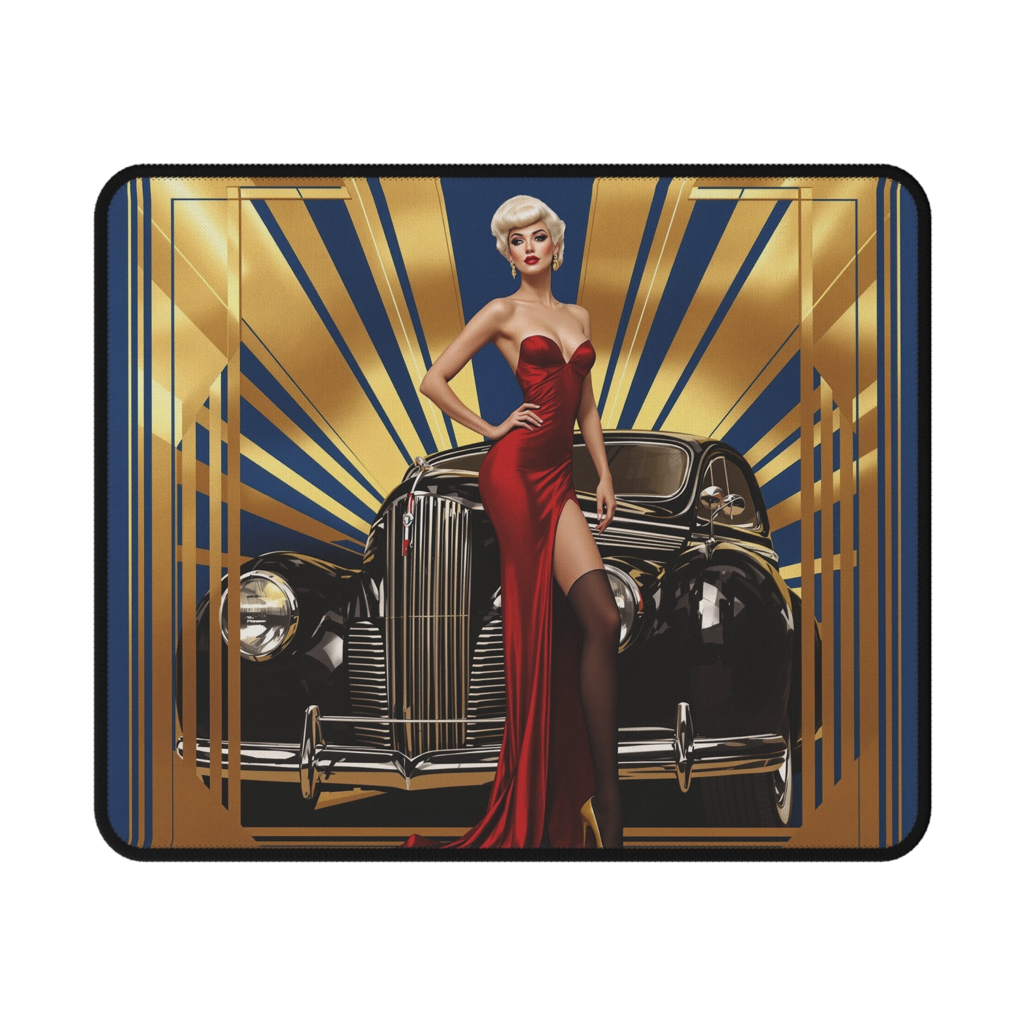 Vintage-Themed Non-Slip Gaming Mouse Pad with Classic London Scene