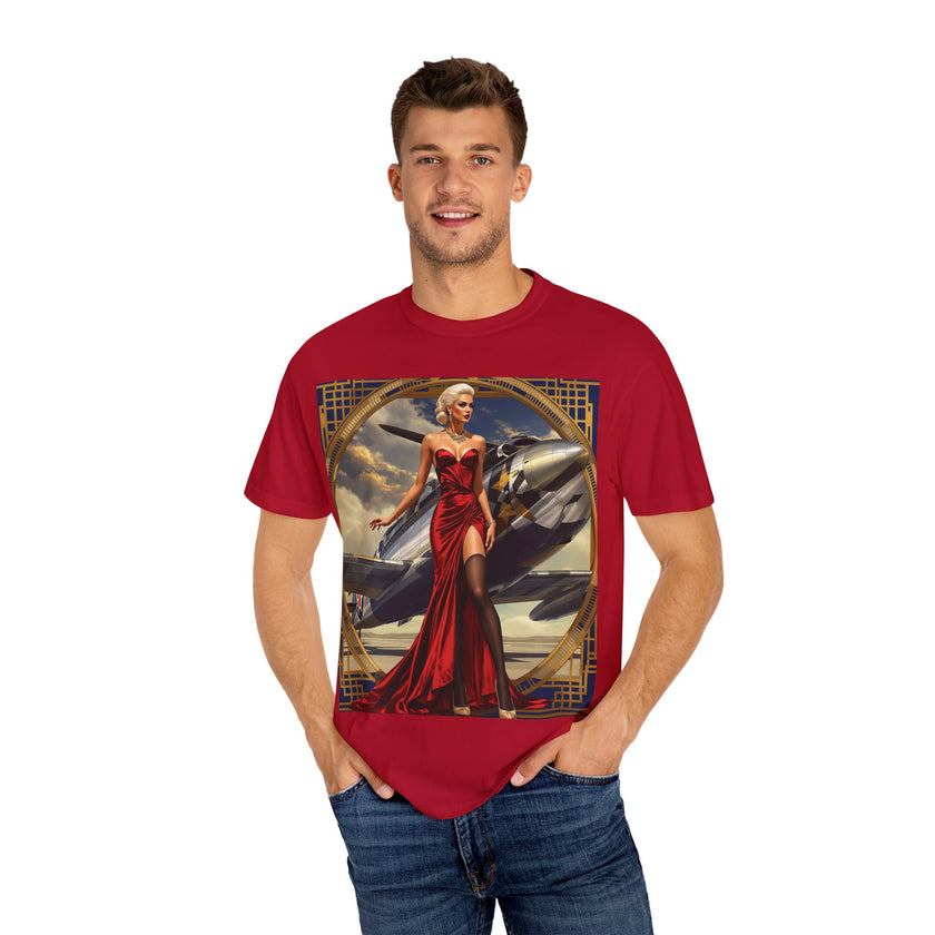 Vintage Glamour T-Shirt, Retro Fashion Tee, Stylish Casual Wear, Gift for Him, Trendy T-Shirt for Events