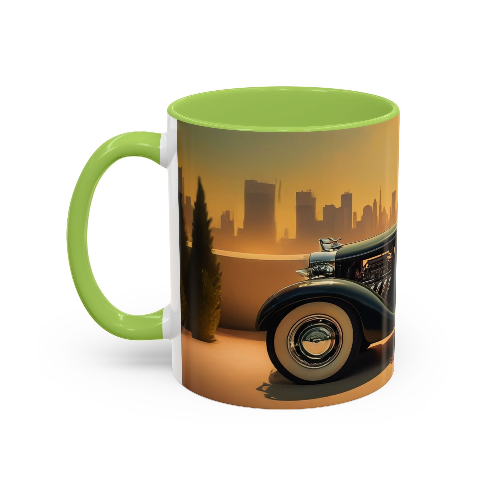 Vintage Glamour Accent Coffee Mug radiating style and vibrancy.