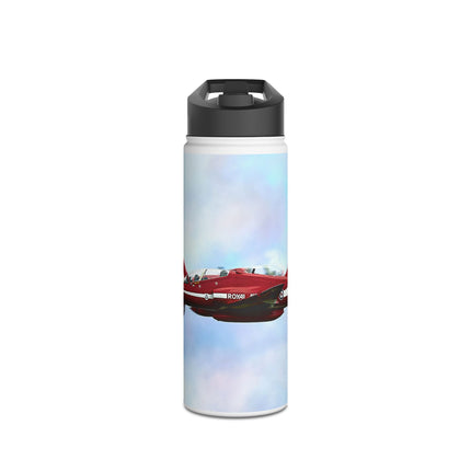 Red Arrows Cross Over Stainless Steel Water Bottle, Jet Design, Gift for Pilot, Travel Hydration, Airforce Lover, Outdoor Adventures, Red Arrows, RAF, British, Aviation,