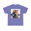 Cute Cat Unisex Heavy Cotton Tee, Cat Lover Gift, Animal Tee, Cozy Wear, Everyday Fashion, Fun Gift Idea