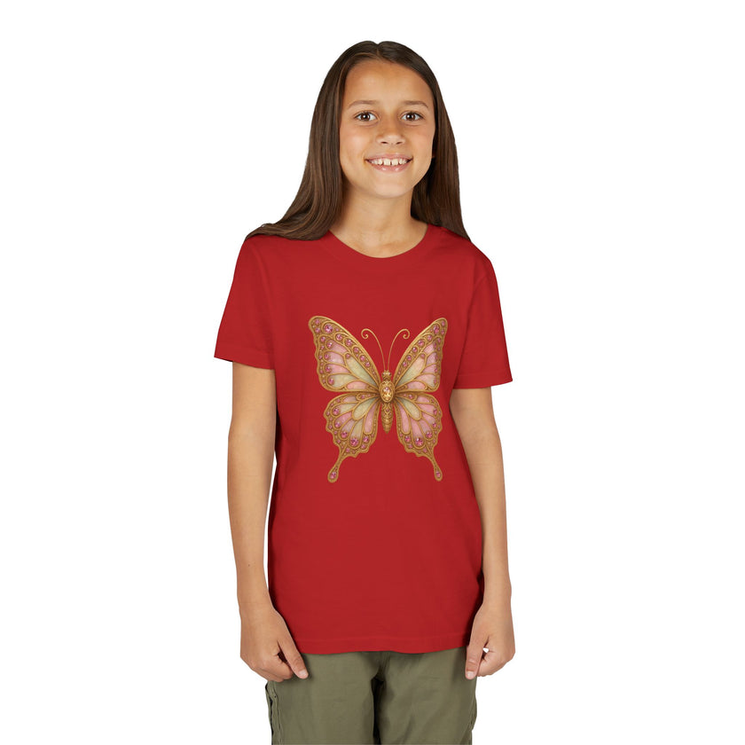 Butterfly Youth Tee, Kids T-Shirt, Summer Style, Birthday Gift, Nature Lover Shirt, Cute Graphic Tee