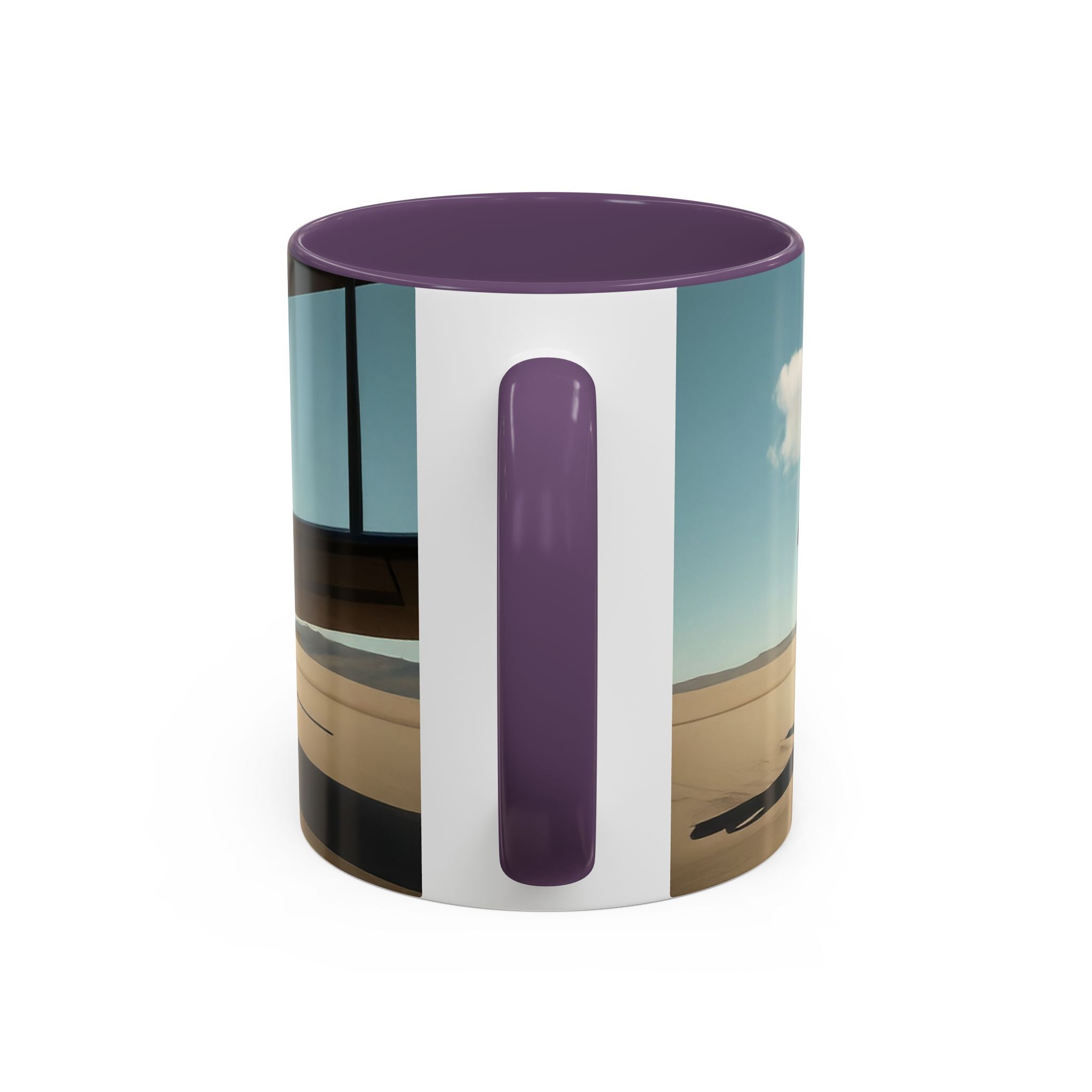 Vintage Aviation Accent Coffee Mug placed among holiday gifts, an ideal festive present.