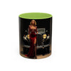 Vintage Glamour Coffee Mug - 11oz next to a colorful breakfast spread for vibrant mornings.