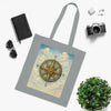 Vintage Compass Cotton Tote Bag