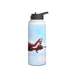 Red Arrows Cross Over Stainless Steel Water Bottle, Jet Design, Gift for Pilot, Travel Hydration, Airforce Lover, Outdoor Adventures, Red Arrows, RAF, British, Aviation,