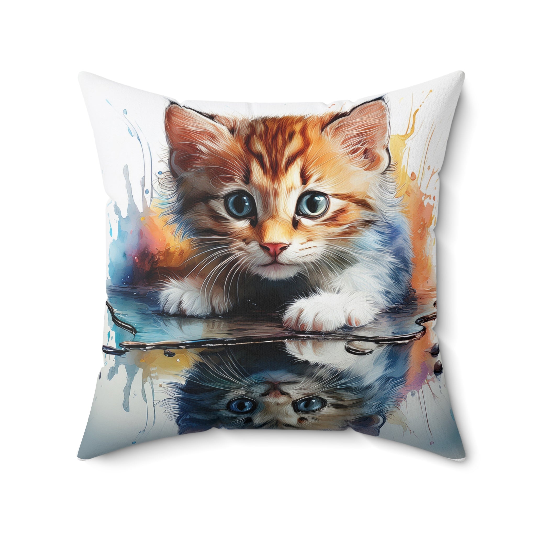 Cute Cat Art Pillow, Decorative Throw Pillow, Pet Lover Gift, Cozy Home Decor, Cat Lover Cushion, Fun Cat Decor