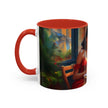 Parisian Dream Coffee Mug - 11oz displayed against a colorful backdrop to show off its design.