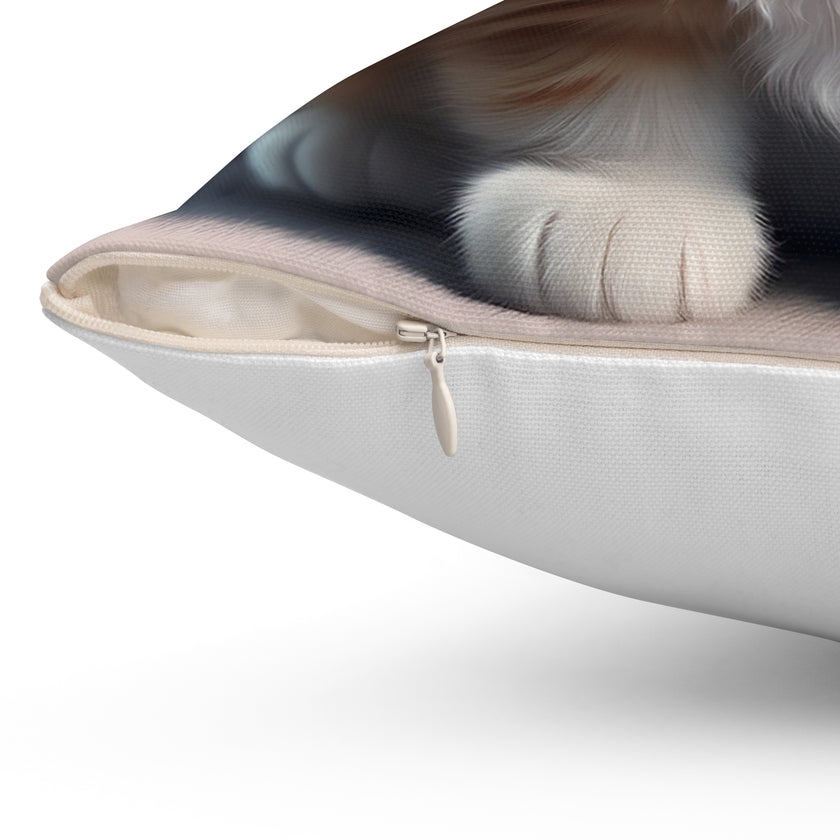 Cute Kitten Art Pillow, Decorative Throw Pillow, Pet Lover Gift, Cozy Home Decor, Cat Lover Cushion, Fun Cat Decor