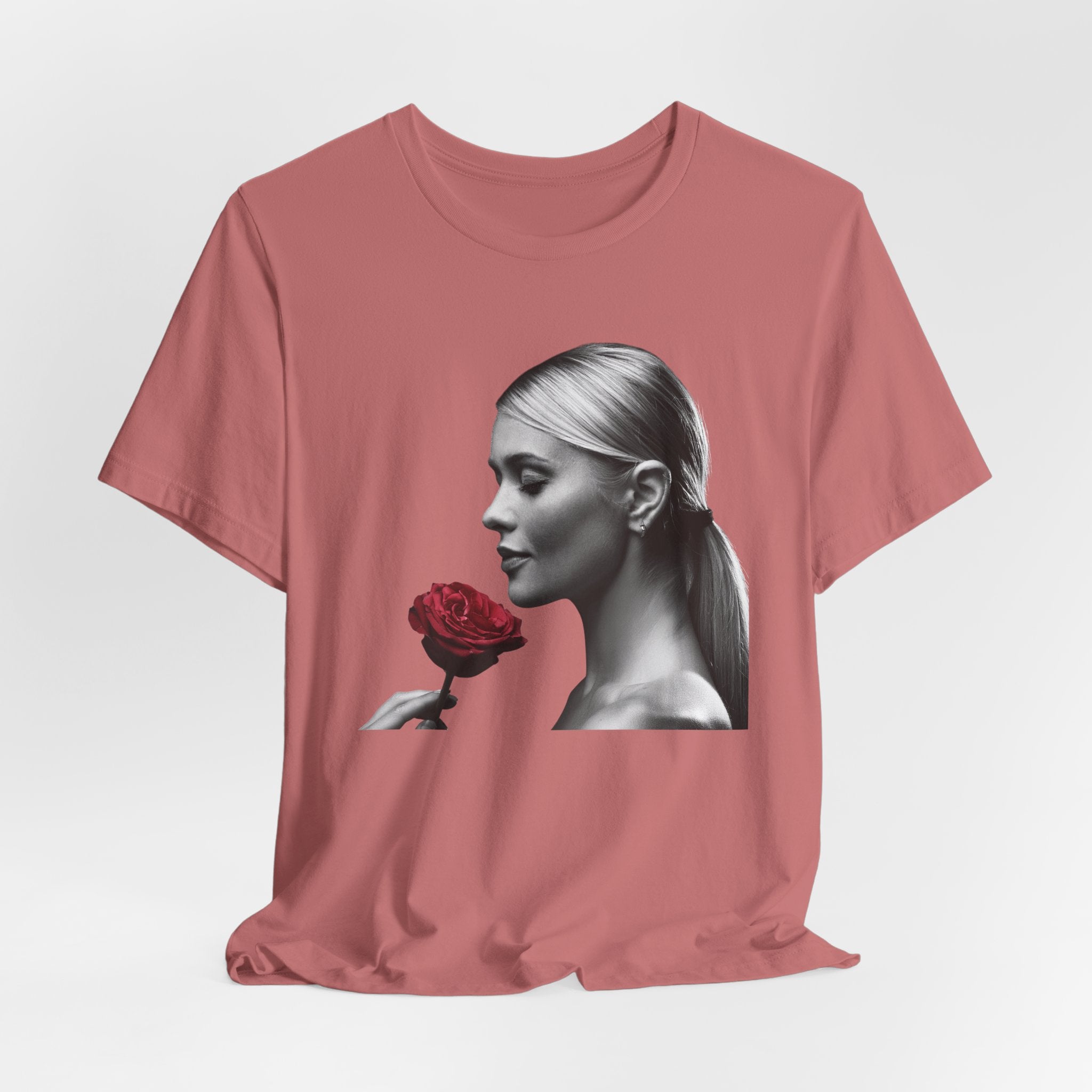 Elegant Rose Graphic Tee, Floral T-Shirt, Gift for Her, Casual Wear, Statement Top, Birthday Gift, Anniversary Gift