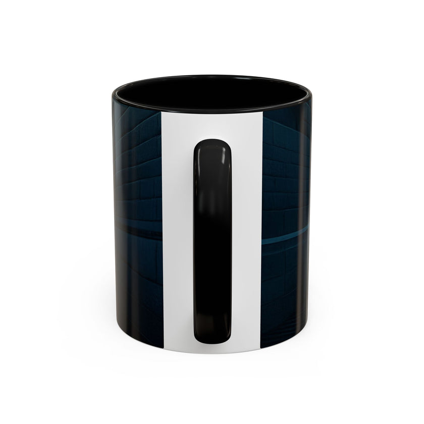 Elegant Cityscape Coffee Mug - 11oz featured in an elegant table setting.