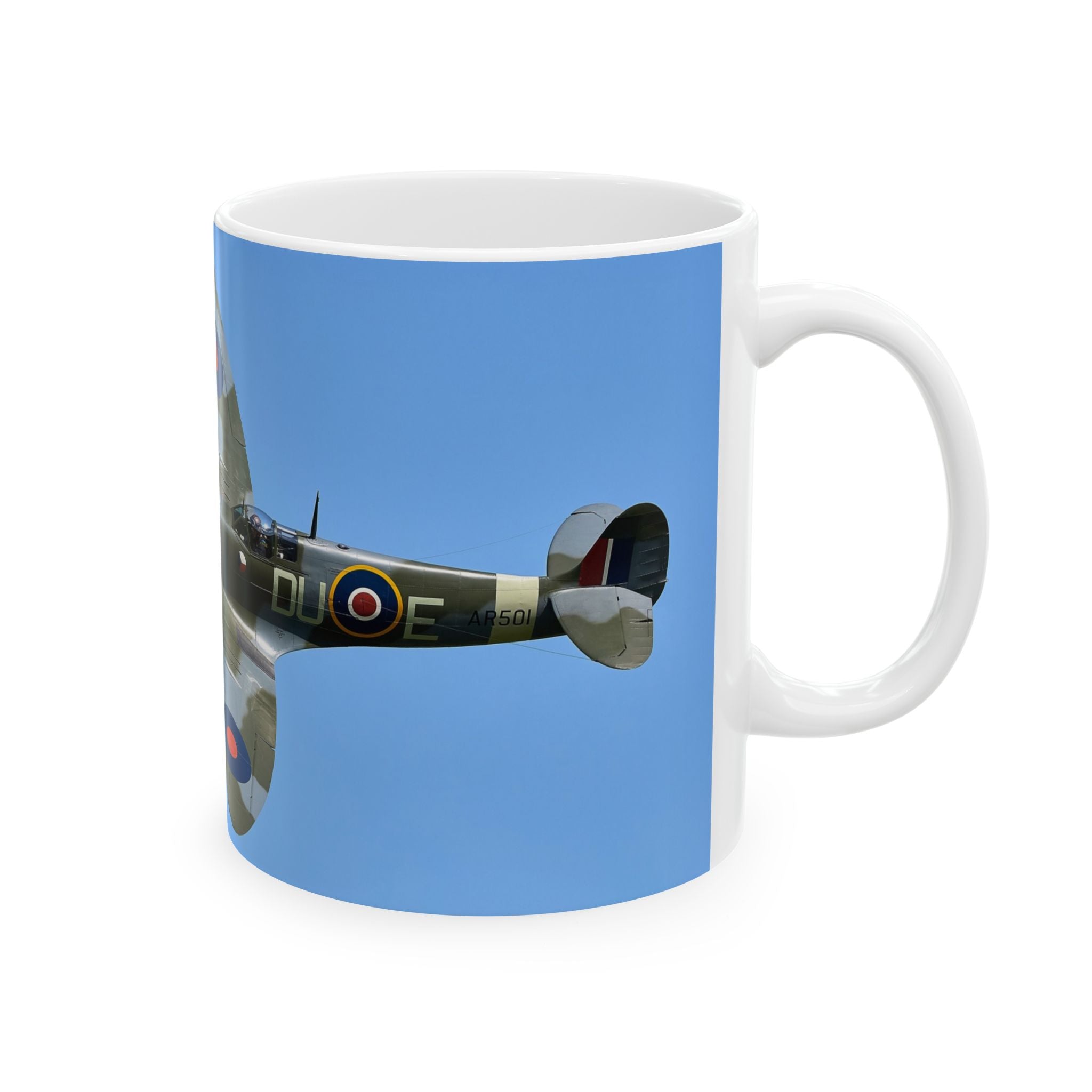 Spitfire Ceramic Mugs - Perfect Gift for Pilots, Aviation Lovers, Air Force Veterans, Coffee Lovers, Birthday, and Father's Day